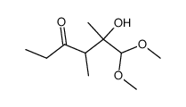 5-hydroxy-6,6-dimethoxy-4,5-dimethyl-3-hexanone结构式