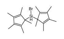 bromo-bis(1,2,3,4,5-pentamethylcyclopenta-2,4-dien-1-yl)silane Structure