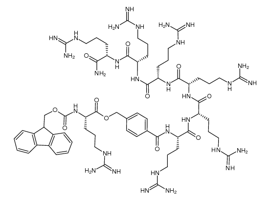 Fmoc-Arg-HMBA-Arg6-NH2 Structure