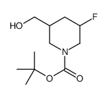 TERT-BUTYL 3-FLUORO-5-(HYDROXYMETHYL)PIPERIDINE-1-CARBOXYLATE structure