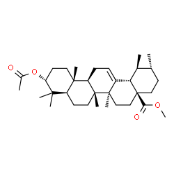 3-ACETYLOXY-(3ALPHA)-URS-12-EN-28-OIC ACID METHYL ESTER Structure