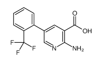 2-amino-5-[2-(trifluoromethyl)phenyl]pyridine-3-carboxylic acid结构式