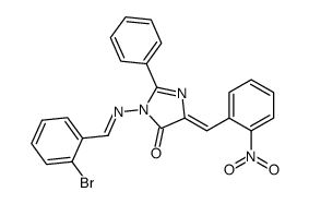 (5Z)-3-[(E)-(2-bromophenyl)methylideneamino]-5-[(2-nitrophenyl)methylidene]-2-phenylimidazol-4-one Structure