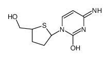 4-amino-1-[(2R,5S)-5-(hydroxymethyl)thiolan-2-yl]pyrimidin-2-one结构式