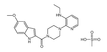 [4-[3-(ethylamino)pyridin-2-yl]piperazin-1-yl]-(5-methoxy-1H-indol-2-yl)methanone,methanesulfonic acid Structure