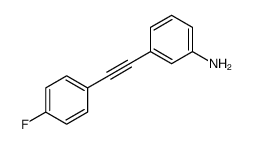 3-[2-(4-fluorophenyl)ethynyl]aniline结构式