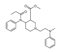 methyl 1-[2-(N-methylanilino)ethyl]-4-(N-propanoylanilino)piperidine-3-carboxylate结构式