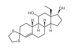 3,3-ethylenedithio-18a-homo-estr-4-ene-11α,17β-diol Structure