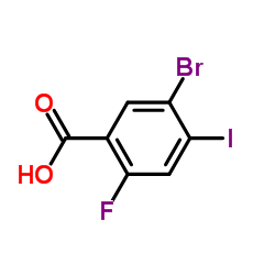 5-Bromo-2-fluoro-4-iodobenzoic acid结构式