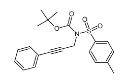 N-tert-butoxylcarbonyl-N-(3-phenylprop-2-ynyl)-(4-toluene)sulfonamide结构式