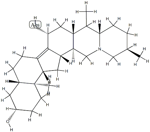 (5α,25α)-8,14-Didehydrocevane-3β,15β-diol结构式