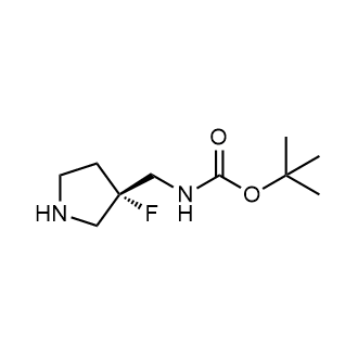 (S)-((3-氟吡咯烷-3-基)甲基)氨基甲酸叔丁酯结构式