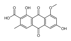 1,6-dihydroxy-8-methoxy-3-methyl-9,10-dioxoanthracene-2-carboxylic acid Structure