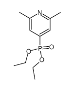 (2,6-Dimethyl-4-pyridyl)phosphonic acid diethyl ester结构式