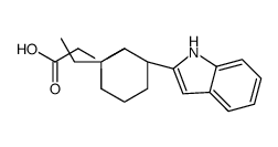 2-[(1S,4R,5S,8R)-8-ethyl-5-(1H-indol-2-yl)-3-azabicyclo[2.2.2]octan-3-yl]acetic acid结构式