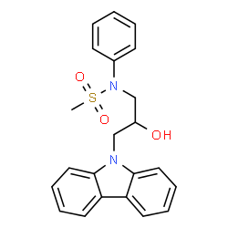 N-(3-(9H-carbazol-9-yl)-2-hydroxypropyl)-N-phenylmethanesulfonamide Structure