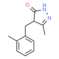 5-Methyl-4-(2-methylbenzyl)-2,4-dihydro-3H-pyrazol-3-one Structure