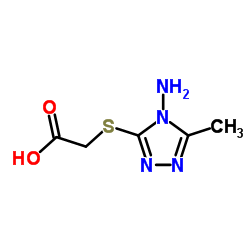 [(4-Amino-5-methyl-4H-1,2,4-triazol-3-yl)sulfanyl]acetic acid结构式