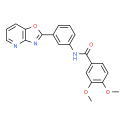 3,4-dimethoxy-N-(3-[1,3]oxazolo[4,5-b]pyridin-2-ylphenyl)benzamide结构式