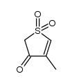 3-methyl-4-oxo-1-thiacyclopent-2-ene-1,1-dioxide结构式