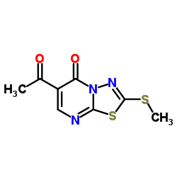 6-Acetyl-2-(methylsulfanyl)-5H-[1,3,4]thiadiazolo[3,2-a]pyrimidin-5-one结构式