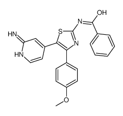 N-[5-(2-aminopyridin-4-yl)-4-(4-methoxyphenyl)-1,3-thiazol-2-yl]benzamide Structure