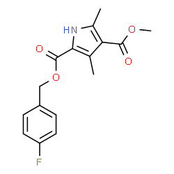 1H-Pyrrole-2,4-dicarboxylicacid,3,5-dimethyl-,2-[(4-fluorophenyl)methyl]4-methylester(9CI) structure