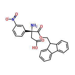 Fmoc-(R)-3-Amino-3-(3-nitro-phenyl)-propionic acid structure