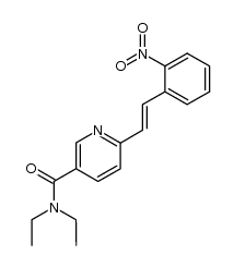 N,N-diethyl-6-(o-nitrostyryl)nicotinamide Structure