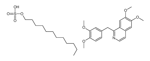 1-[(3,4-dimethoxyphenyl)methyl]-6,7-dimethoxy-isoquinoline, 1-sulfooxy dodecane Structure