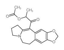 2-acetoxy-1-(5,8,9,10-tetrahydro-6H-[1,3]dioxolo[4',5':4,5]benzo[1,2-d]pyrrolo[1,2-a]azepin-11-yl)-propan-1-one结构式