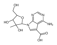 4-Amino-7-(2-C-methyl-β-D-ribofuranosyl)-7H-pyrrolo[2,3-d]pyrimid ine-5-carboxylic acid结构式