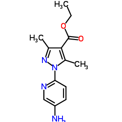 Ethyl 1-(5-amino-2-pyridinyl)-3,5-dimethyl-1H-pyrazole-4-carboxylate Structure