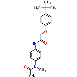 N-Methyl-N-[4-({[4-(2-methyl-2-propanyl)phenoxy]acetyl}amino)phenyl]acetamide结构式