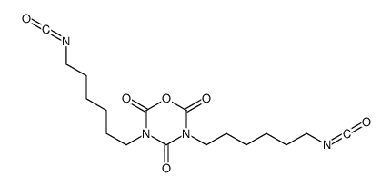 3,5-bis(6-isocyanatohexyl)-2H-1,3,5-oxadiazine-2,4,6(3H,5H)-trione structure