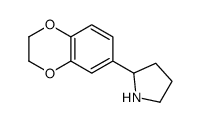 2-(2,3-二氢-1,4-苯并二氧六环-6-基)吡咯烷结构式