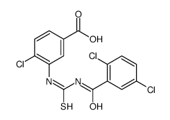 4-CHLORO-3-[[[(2,5-DICHLOROBENZOYL)AMINO]THIOXOMETHYL]AMINO]-BENZOIC ACID structure