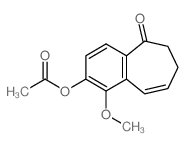 5H-Benzocyclohepten-5-one,2-(acetyloxy)-6,7-dihydro-1-methoxy- Structure