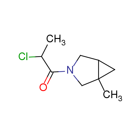 3-Azabicyclo[3.1.0]hexane, 3-(2-chloro-1-oxopropyl)-1-methyl-, [1alpha,3(S*),5alpha]- (9CI) Structure