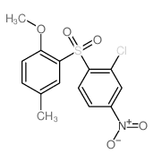 Benzene,2-chloro-1-[(2-methoxy-5-methylphenyl)sulfonyl]-4-nitro- Structure