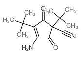 3-amino-2,5-dioxo-1,4-ditert-butyl-cyclopent-3-ene-1-carbonitrile structure