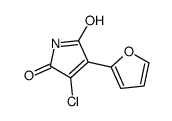 3-chloro-4-(furan-2-yl)pyrrole-2,5-dione结构式