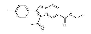 ethyl 3-acetyl-2-(4-methylphenyl)indolizine-6-carboxylate Structure