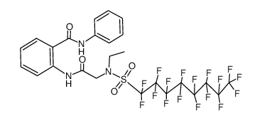 2-{2-[Ethyl-(heptadecafluorooctane-1-sulfonyl)-amino]-acetylamino}-N-phenyl-benzamide Structure