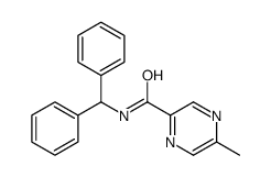 Pyrazinecarboxamide, N-(diphenylmethyl)-5-methyl- (9CI) structure