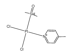 cis-{Pt(dimethyl sulfoxide)(γ-picoline)Cl2}结构式