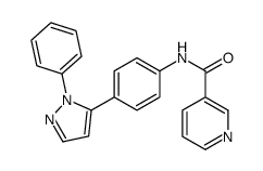 N-[4-(2-phenylpyrazol-3-yl)phenyl]pyridine-3-carboxamide结构式