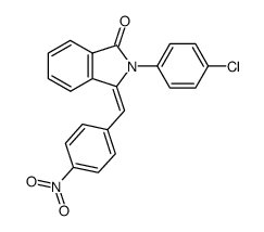 2-(4-Chloro-phenyl)-3-[1-(4-nitro-phenyl)-meth-(Z)-ylidene]-2,3-dihydro-isoindol-1-one Structure