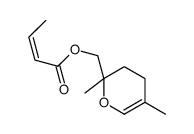 (2,5-dimethyl-3,4-dihydropyran-2-yl)methyl but-2-enoate结构式