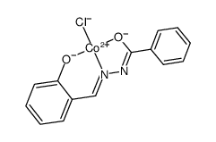 [CoCl(salicylaldehyde benzoylhydrazone-2H)] Structure